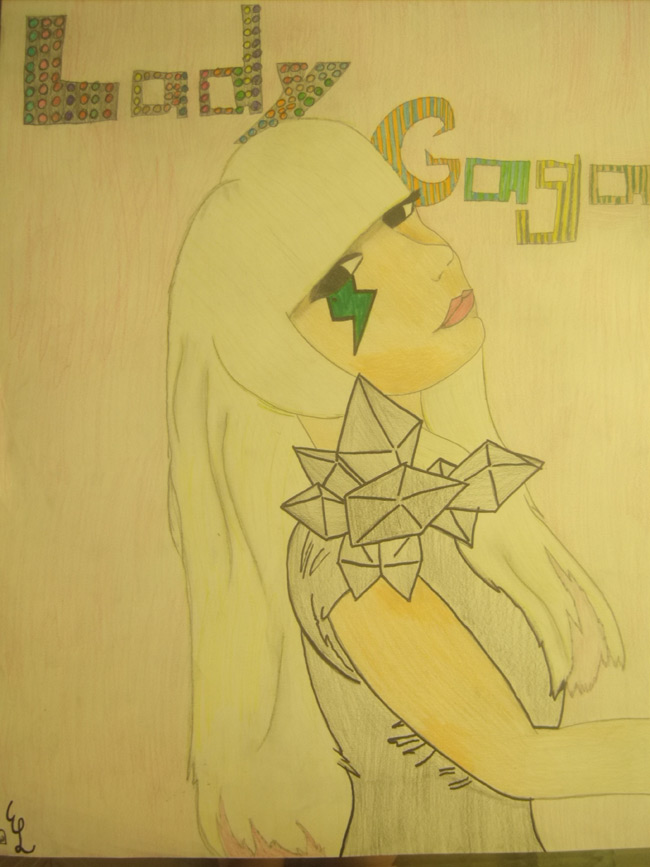 Lady Gaga Drawing by Elizabet