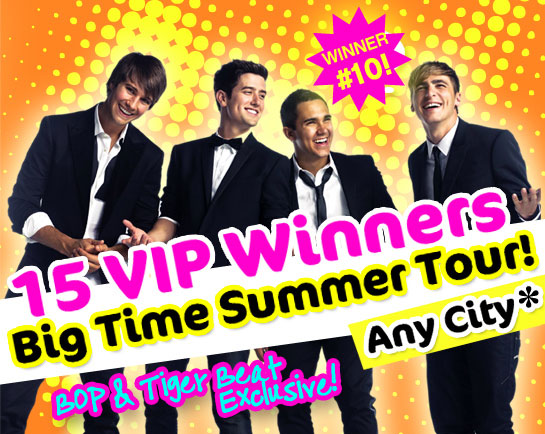 Winner Alert: Winner #10 for Big Time Summer Tour