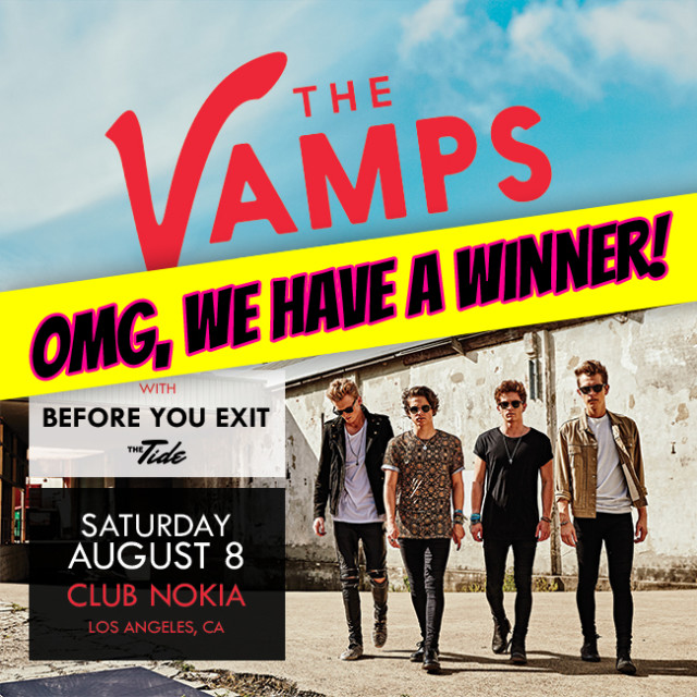 BREAKING NEWS: We Have a Winner for The Vamps Show!