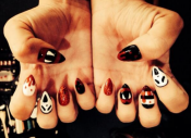 Demi's Spook-a-fied nails!!